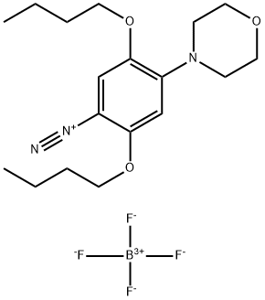 2,5-DIBUTOXY-4-(4-MORPHOLINYL)BENZENEDIAZONIUM TETRAFLUOROBORATE, 50543-78-7, 结构式