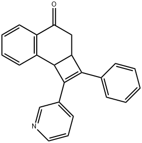 2a,8b-ジヒドロ-2-フェニル-1-(3-ピリジニル)シクロブタ[a]ナフタレン-4(3H)-オン 化学構造式