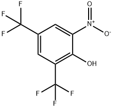 2-NITRO-4,6-BIS-TRIFLUOROMETHYL-PHENOL Structure