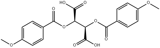 (-)-ジ-p-アニソイル-L-酒石酸 化学構造式