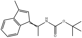 N-[1-(3-Methyl-1H-inden-1-ylidene)ethyl]carbamic acid tert-butyl ester 结构式