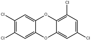 2,3,6,8-テトラクロロジベンゾ-p-ジオキシン 化学構造式
