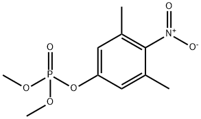 Phosphoric acid 3,5-dimethyl-4-nitrophenyldimethyl ester Struktur