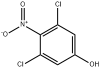 3,5-ジクロロ-4-ニトロフェノール 化学構造式