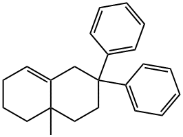 Naphthalene, 1,2,3,4,4a,5,6,7-octahydro-4a-methyl-2,2-diphenyl- Structure