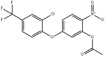 5-[2-クロロ-4-(トリフルオロメチル)フェノキシ]-2-ニトロフェノールアセタート 化学構造式
