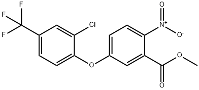 2-ニトロ-5-[2-クロロ-4-(トリフルオロメチル)フェノキシ]安息香酸メチル 化学構造式