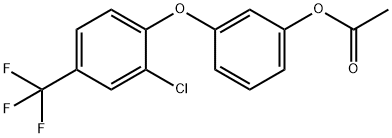 3-[2-クロロ-4-(トリフルオロメチル)フェノキシ]フェノールアセタート 化学構造式