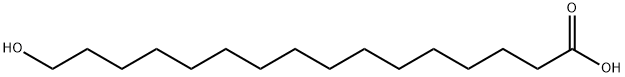 16-ヒドロキシヘキサデカン酸 化学構造式