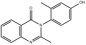 2-Methyl-3-(2-methyl-4-hydroxyphenyl)quinazoline-4(3H)-one Struktur