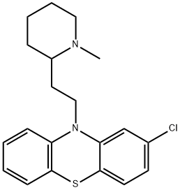 2-Chloro-10-[2-(1-methyl-2-piperidyl)ethyl]-10H-phenothiazine Struktur