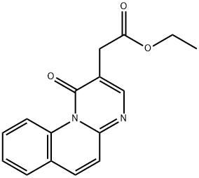 1-Oxo-1H-pyrimido[1,2-a]quinoline-2-acetic acid ethyl ester Struktur
