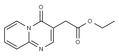 4-Oxo-4H-pyrido[1,2-a]pyrimidine-3-acetic acid ethyl ester 结构式