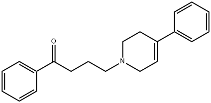 1-phenyl-4-(4-phenyl-3,6-dihydro-2H-pyridin-1-yl)butan-1-one Struktur