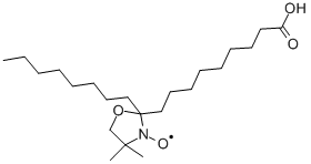 2-(8-羧基辛基)-4,4-二甲基-2-辛基-3-恶唑烷氧自由基 结构式