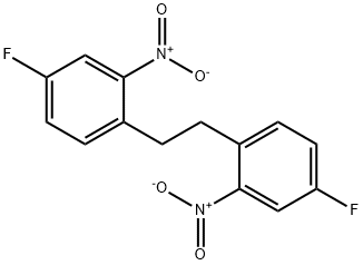 1,1'-(1,2-エタンジイル)ビス(4-フルオロ-2-ニトロベンゼン) 化学構造式