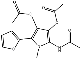 N-[3,4-Diacetoxy-5-(2-furanyl)-1-methyl-1H-pyrrol-2-yl]acetamide 结构式