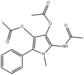 N-(3,4-Diacetoxy-1-methyl-5-phenyl-1H-pyrrol-2-yl)acetamide Structure