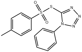 5-(4-methylphenyl)sulfonylsulfanyl-1-phenyl-tetrazole Struktur