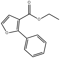 2-フェニルフラン-3-カルボン酸エチル 化学構造式