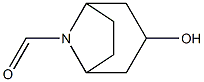 8-Azabicyclo[3.2.1]octane-8-carboxaldehyde, 3-hydroxy-, exo- (9CI) Struktur