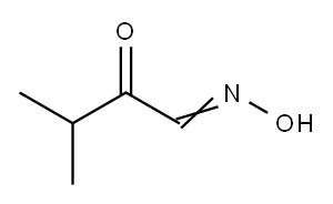 (1E)-1-hydroxyimino-3-methyl-butan-2-one Struktur