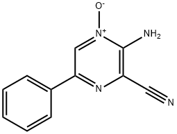 2-AMINO-3-CYANO-5-PHENYLPYRAZIN-1-IUM-1-OLATE 结构式
