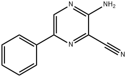 2-Amino-3-cyano-5-phenylpyrazine Structure
