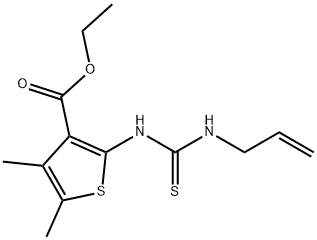 ethyl 4,5-dimethyl-2-(prop-2-enylthiocarbamoylamino)thiophene-3-carboxylate Struktur