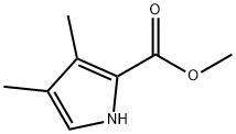 3,4-ジメチル-1H-ピロール-2-カルボン酸メチル 化学構造式