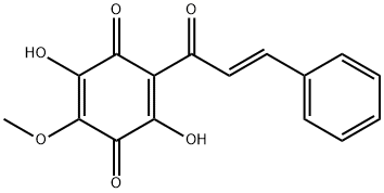2,5-Dihydroxy-3-methoxy-6-[(E)-1-oxo-3-phenyl-2-propenyl]cyclohexa-2,5-diene-1,4-dione,5064-02-8,结构式