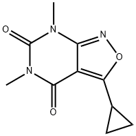 Isoxazolo[3,4-d]pyrimidine-4,6(5H,7H)-dione, 3-cyclopropyl-5,7-dimethyl- (9CI) 结构式