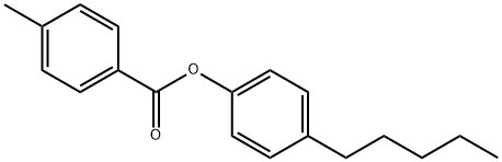 4-甲基苯甲酸对戊基苯酚酯,50649-59-7,结构式