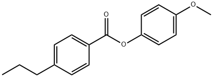 4-プロピル安息香酸4-メトキシフェニル 化学構造式