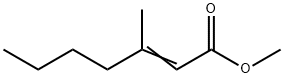 3-メチル-2-ヘプテン酸メチル 化学構造式