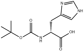 Nα-tert-ブトキシカルボニル-D-ヒスチジン 化学構造式