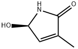(5R)-1,5-ジヒドロ-5-ヒドロキシ-3-メチル-2H-ピロール-2-オン 化学構造式