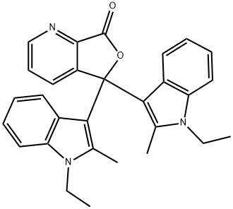 3,3-Bis(1-ethyl-2-methyl-1H-indol-3-yl)-7-azaphthalide Structure