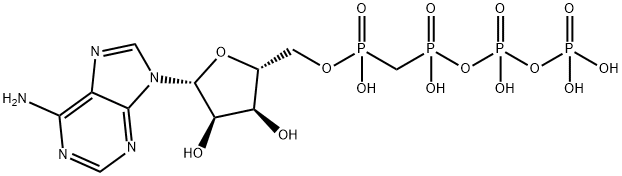 adenosine 5'-[hydrogen [[hydroxy[[hydroxy(phosphonooxy)phosphinyl]oxy]phosphinyl]methyl]phosphonate] Structure