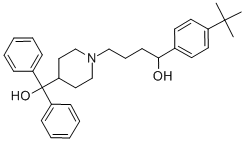 알파-[4-(1,1-디메틸에틸)페닐]-4-(하이드록시디페닐메틸)-1-피페리딘부타놀 ; 테르페나딘, 알다반