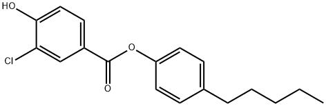 3-Chloro-4-hydroxybenzoic acid 4-pentylphenyl ester Struktur