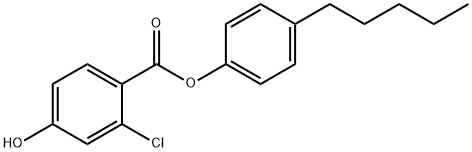 2-Chloro-4-hydroxybenzoic acid 4-pentylphenyl ester Structure