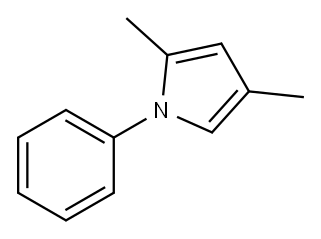 2,4-Dimethyl-1-phenylpyrrole 结构式