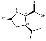 4-Oxazolidinecarboxylicacid,5-(1-methylethyl)-2-oxo-,cis-(9CI) Struktur