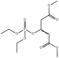 3-(Diethoxyphosphinyloxy)-2-pentenedioic acid dimethyl ester Struktur