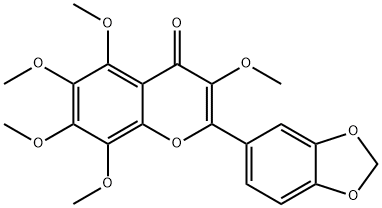 3,5,6,7,8-Pentamethoxy-3',4'-methylenedioxyflavone 结构式