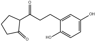 2-[3-(2,5-dihydroxyphenyl)-1-oxopropyl]cyclopentan-1-one 结构式