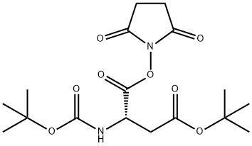 BOC-L-天门冬氨酸4-叔丁基-1-羟基-琥珀酰亚胺酯,50715-50-9,结构式