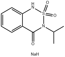 1-ソジオ-3-イソプロピル-1H-2,1,3-ベンゾチアジアジン-4(3H)-オン2,2-ジオキシド 化学構造式