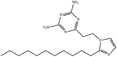 2,4-二氨基-6-[2-(2-十一烷基-1-咪唑基)乙基]-1,3,5-噻嗪,50729-75-4,结构式